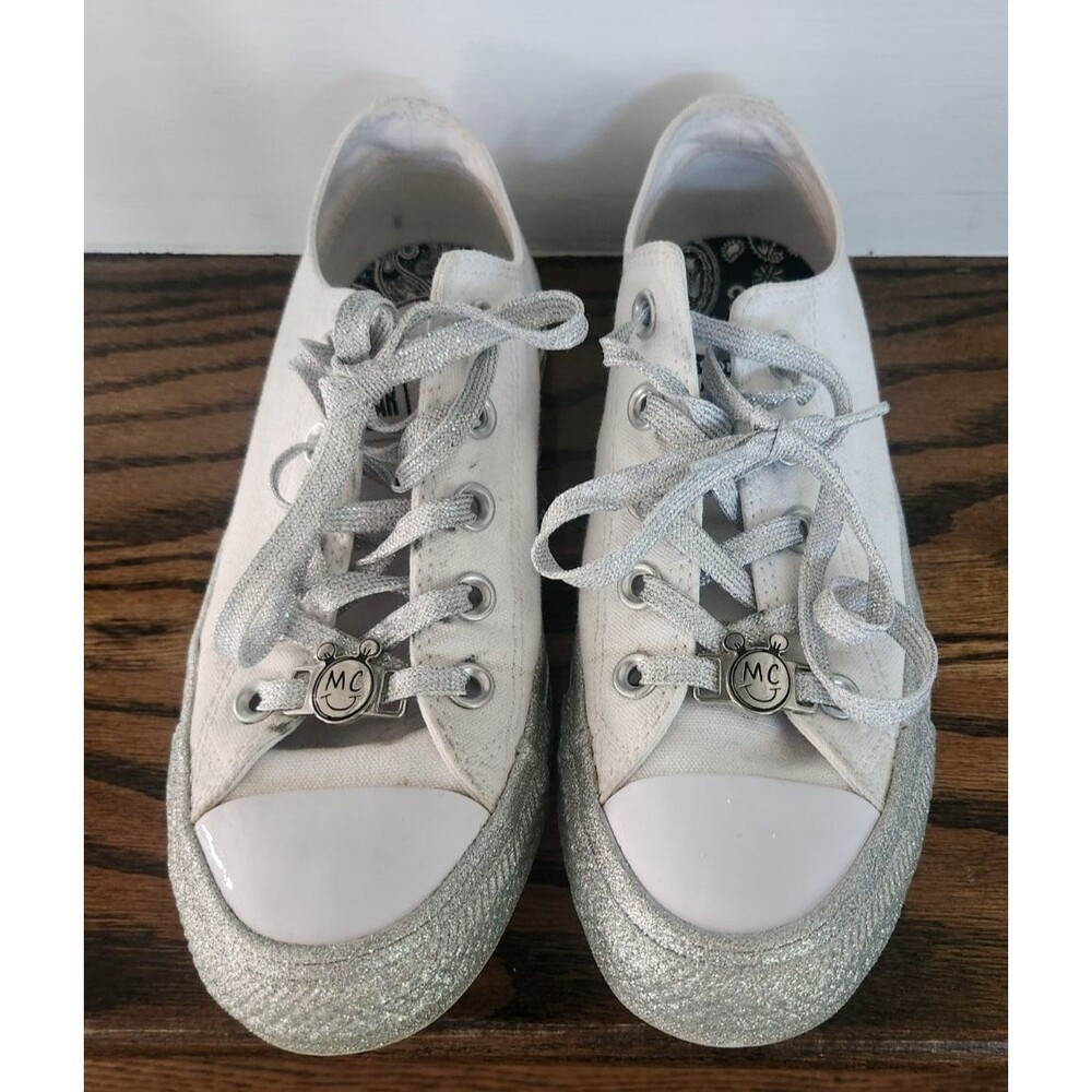 Converse x Miley Cyrus Sneakers Limited Edition White Silver Women's Size 6